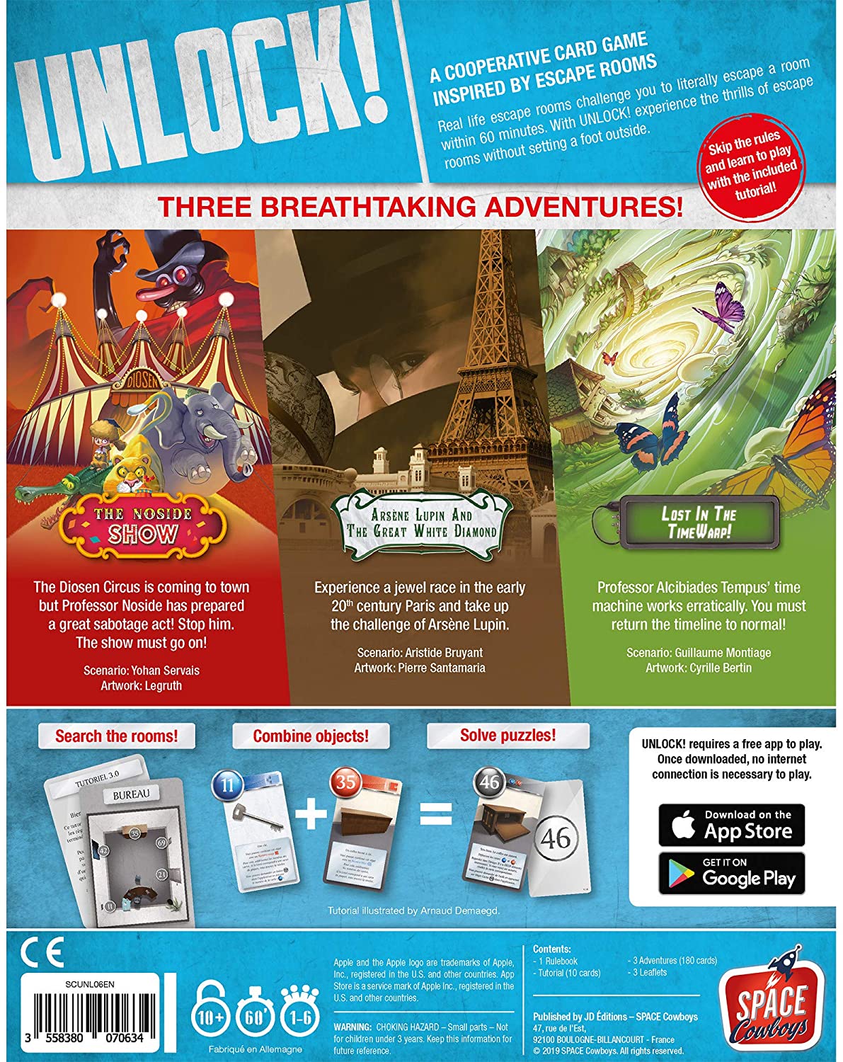 UNLOCK! Timeless Adventures Card Game - WiredVillage Games - Space Cowboys