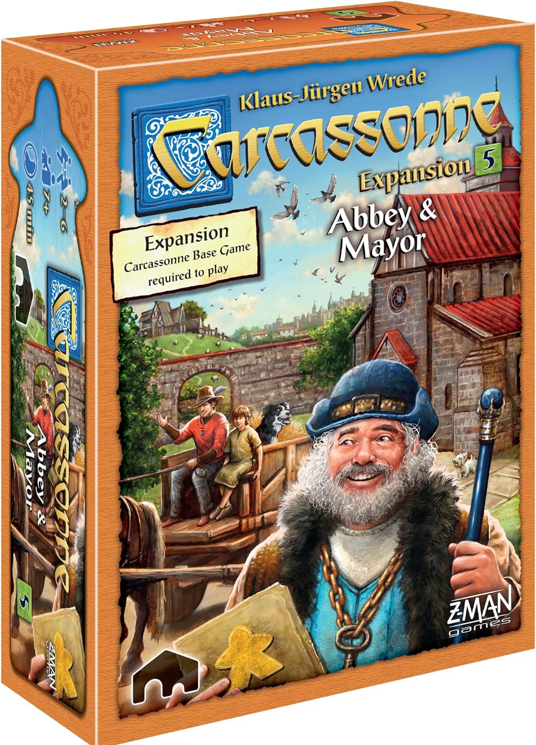 Carcassonne: Abbey & Mayor Expansion 5 - WiredVillage GamesZ - Man Games