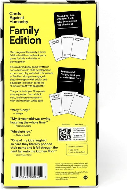 Cards Against Humanity: Family Edition - WiredVillage GamesCards Against Humanity LLC.