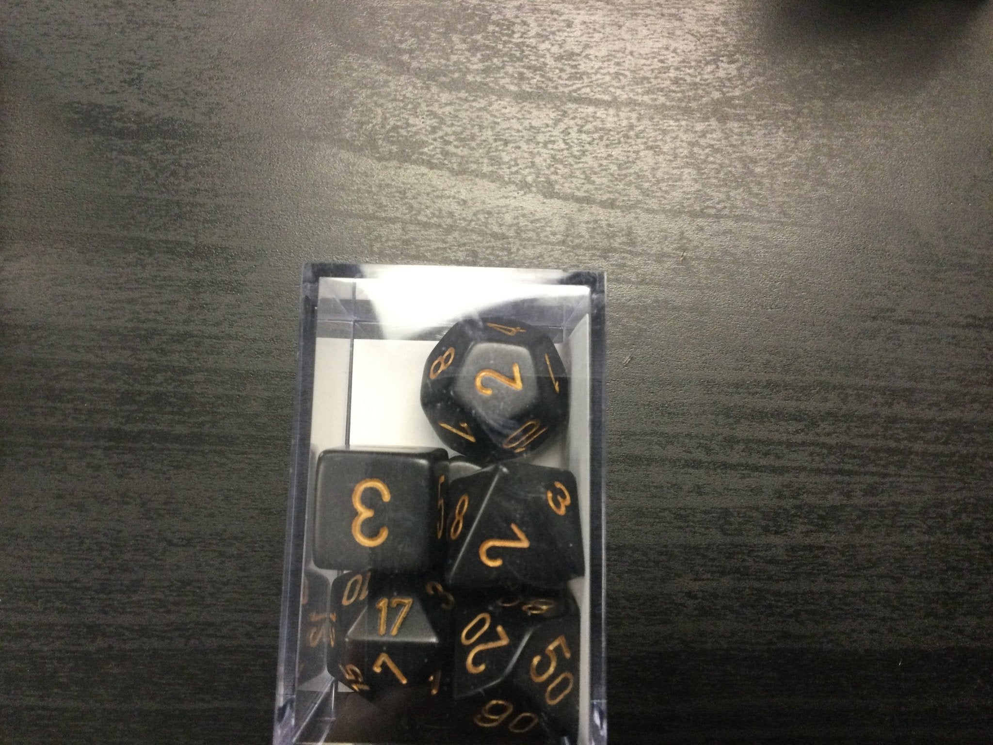 Chessex dice - Black Gold - WiredVillage Games - Chessex