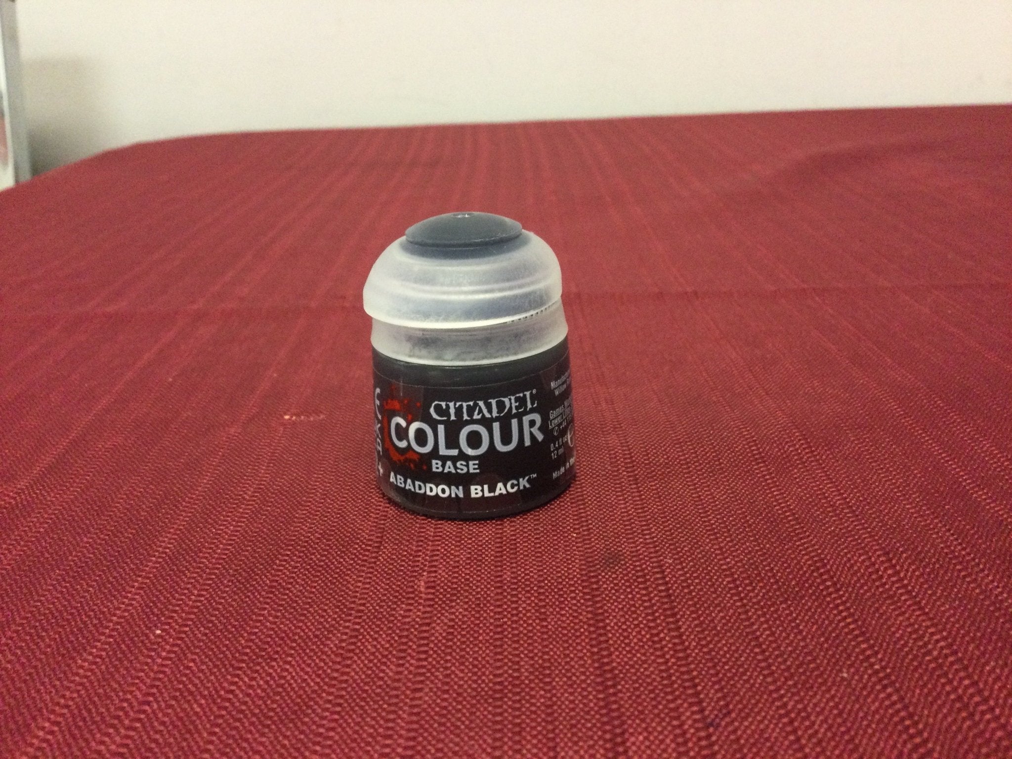 Citadel Colour base Abaddon Black - WiredVillage Games - Games Workshop