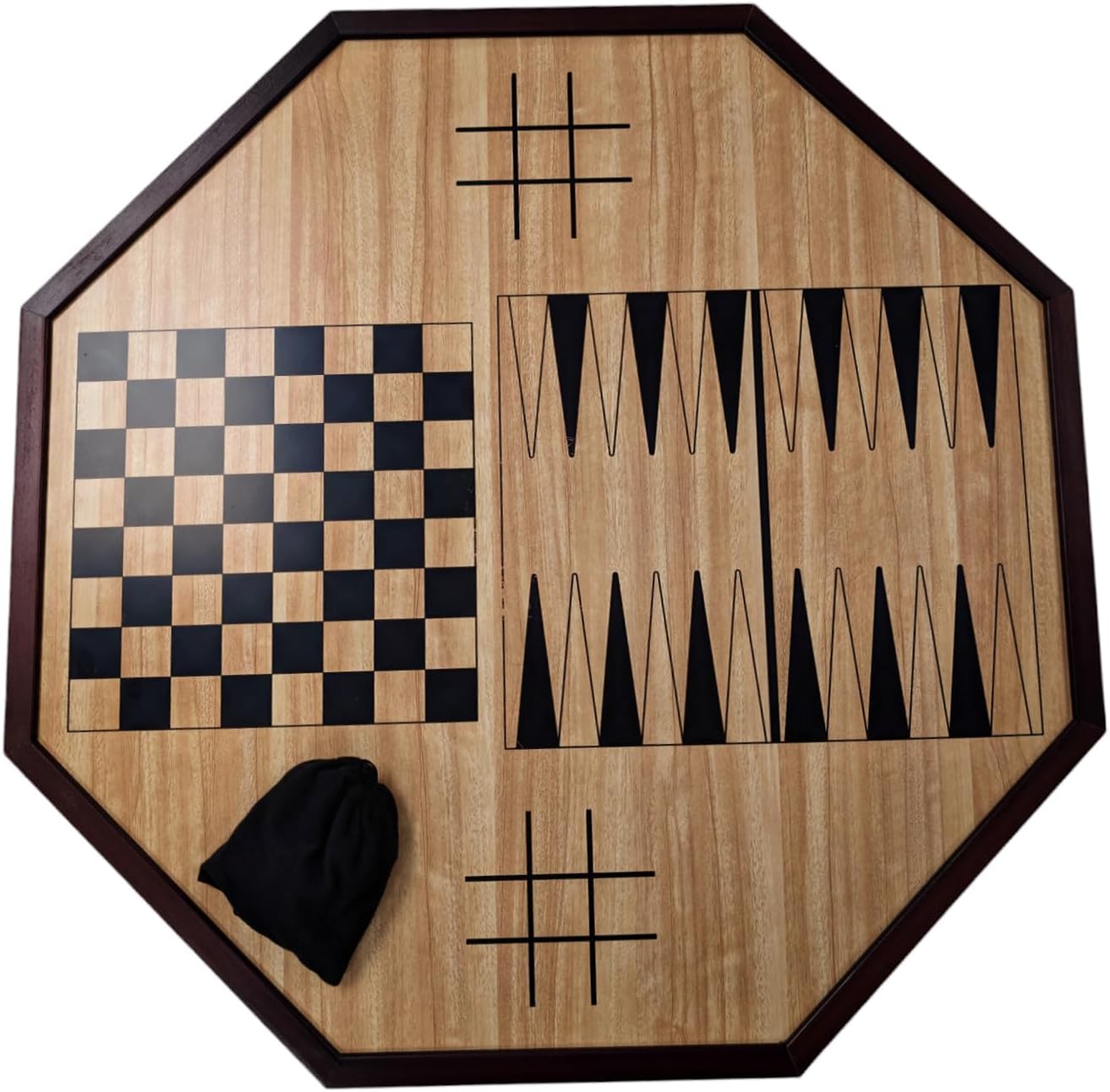 Crokinole 4 in 1 Deluxe Wooden Board Game Set - WiredVillage Games - Kroeger