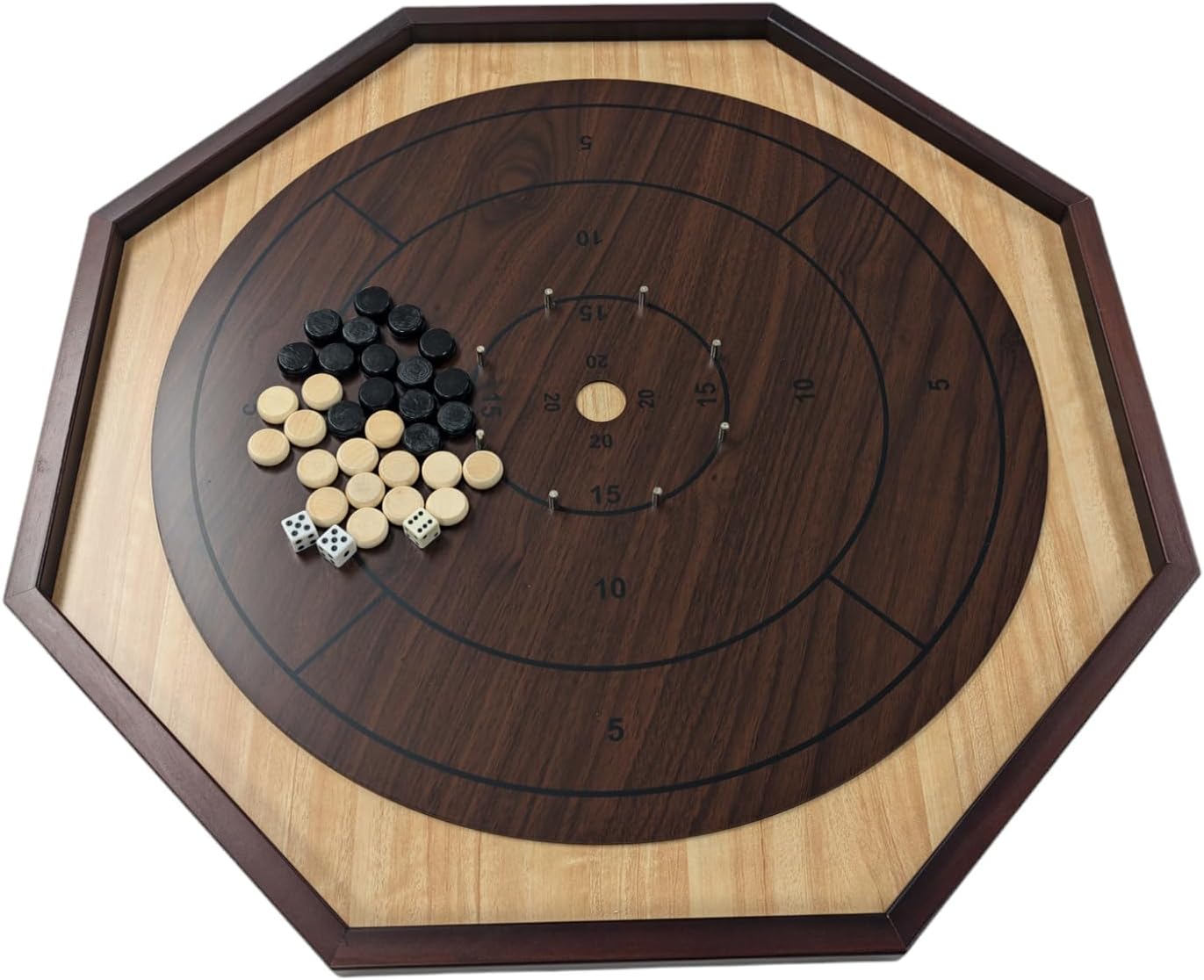 Crokinole 4 in 1 Deluxe Wooden Board Game Set - WiredVillage Games - Kroeger