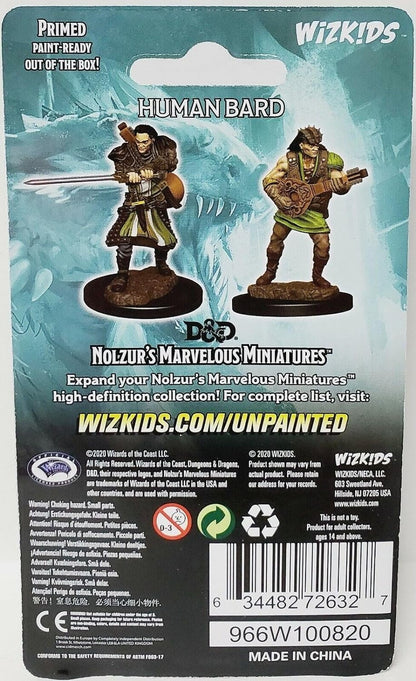 D&D Nolzur's Marvelous Unpainted Miniatures: Wave 4: Human Male Bard - WiredVillage GamesWizKids