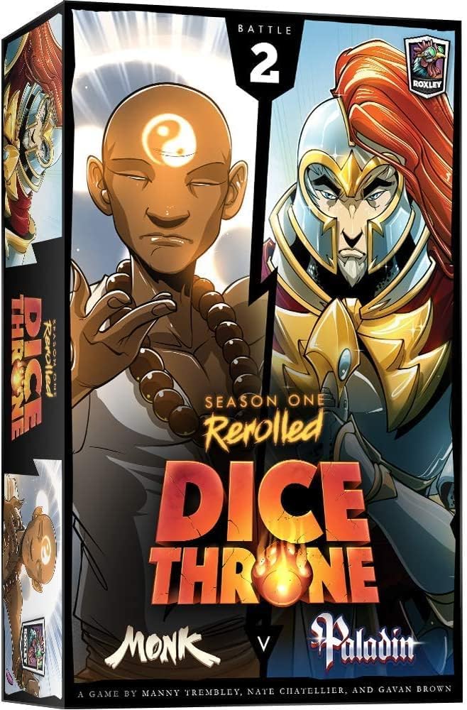 Dice Throne S1 Rerolled Box 2 Monk vs Paladin - WiredVillage Games - Roxley Games
