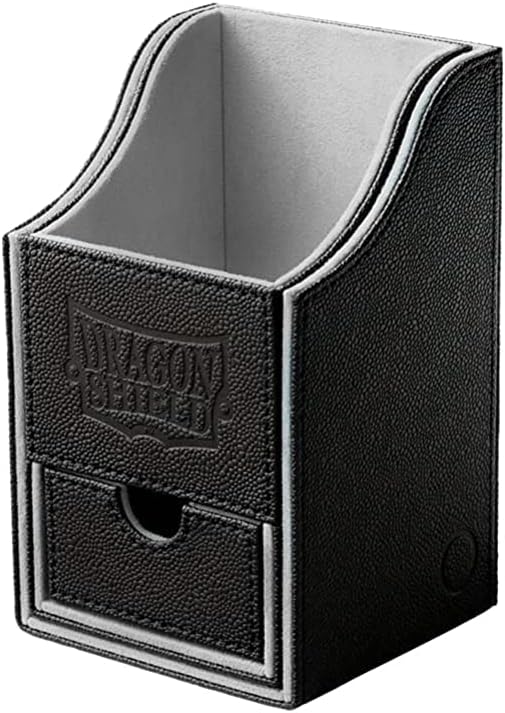 Dragon Shield: Nest Plus Deck Box - Black & Light Grey - WiredVillage Games - Dragon Shield