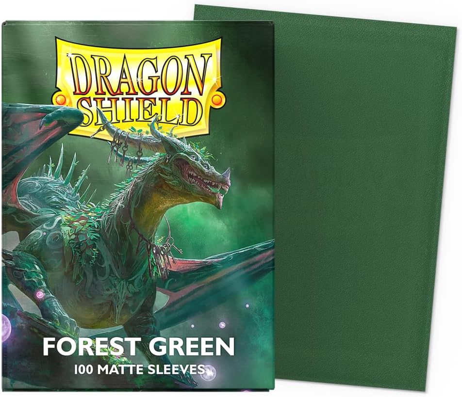 Dragon Shield Sleeves – Dragon Shield Matte: Forest Green 100 CT - WiredVillage Games - Dragon Shield WiredVillage Games