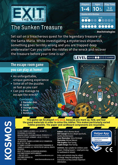 Exit: The Sunken Treasure - WiredVillage Games - Thames & Kosmos