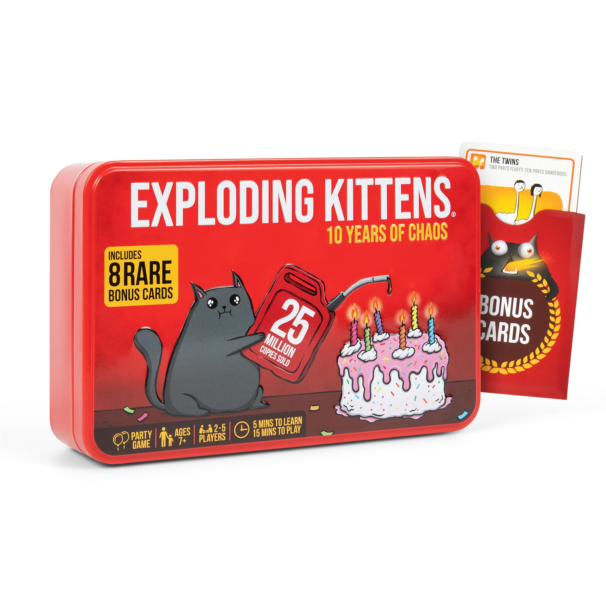 Exploding Kittens - 10 Years Anniversary Tin - WiredVillage Games - Exploding Kittens