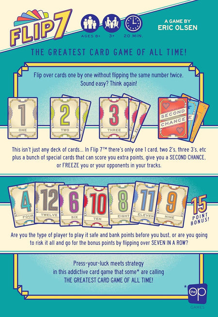 Flip 7 Card Game - WiredVillage Games - USAOPOLY
