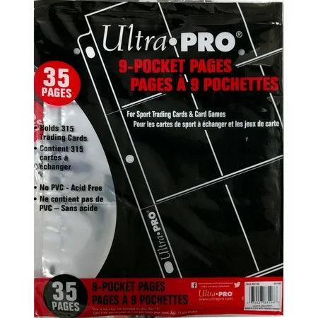 Ultra Pro 9-Pocket Page, Pack of 35