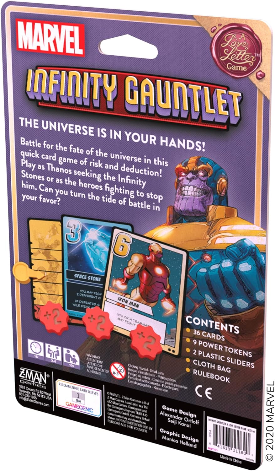 INFINITY GAUNTLET - A LOVE LETTER GAME - WiredVillage GamesZ - Man Games