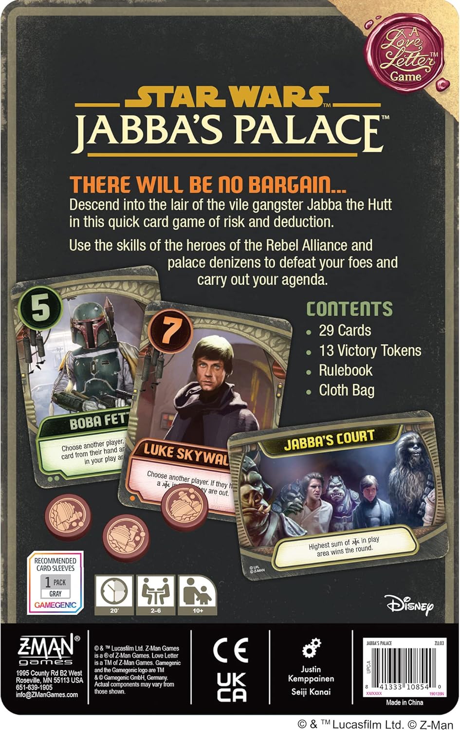 JABBA'S PALACE - A LOVE LETTER GAME - WiredVillage GamesZ - Man Games