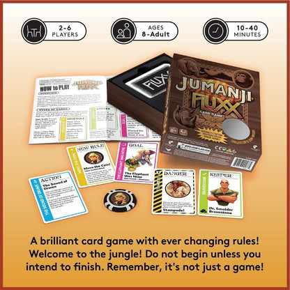 Jumanji Fluxx Card Game - WiredVillage Games - Wiredvillage Games