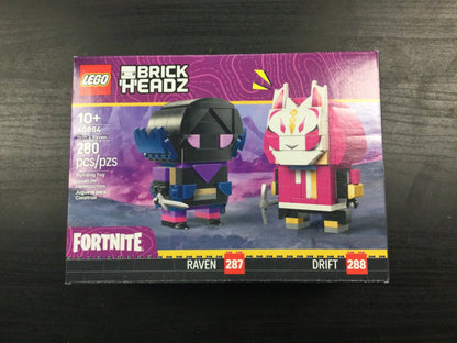 Lego Fortnite Brick Headz Drift and Raven -