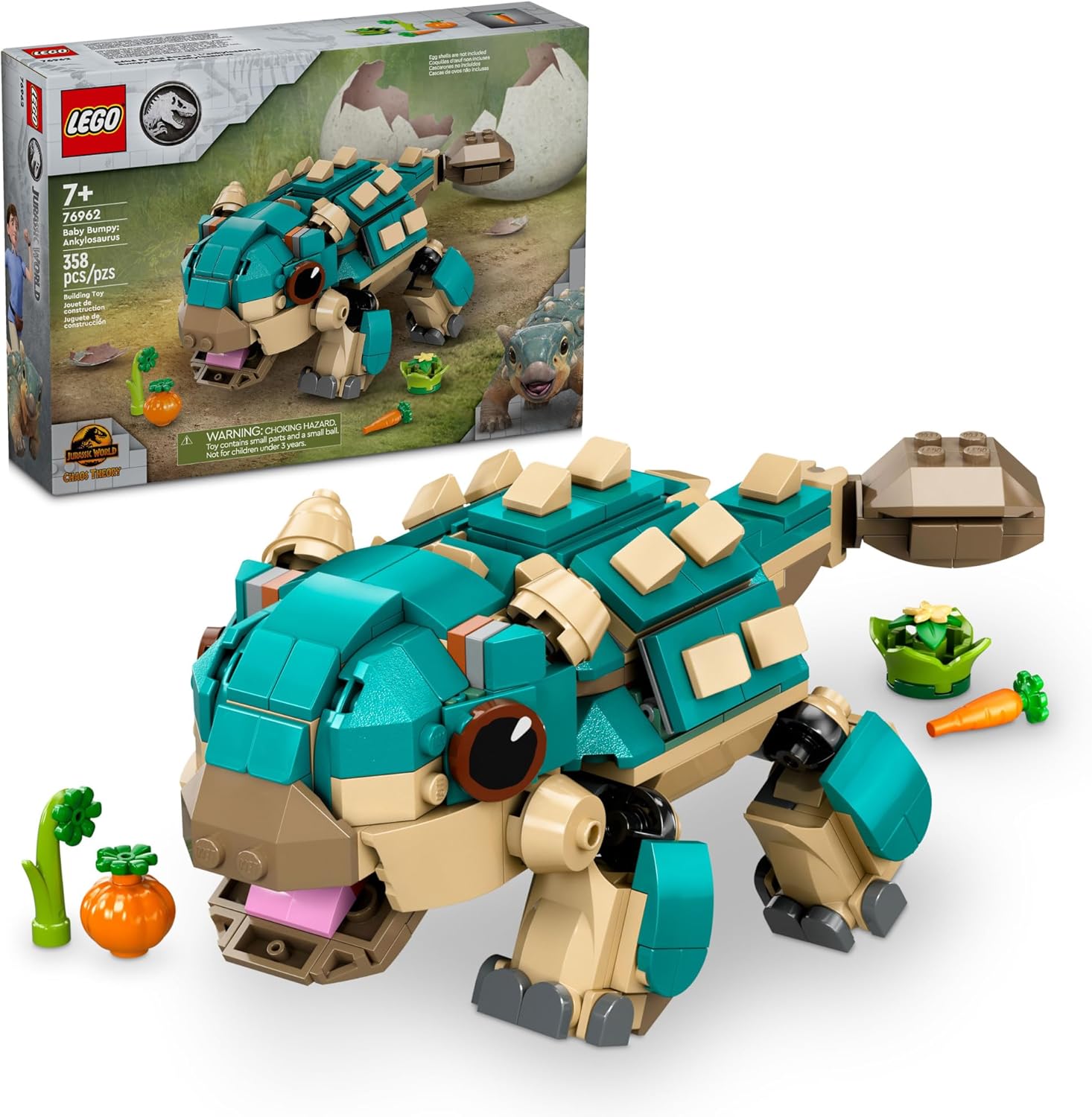LEGO Jurassic World Baby Bumpy: Ankylosaurus Dinosaur Toy for Camp Cretaceous 76962 - WiredVillage Games - WiredVillage Games