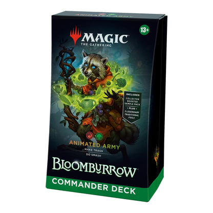 Magic the Gathering Bloomburrow Animated Army Commander Deck - WiredVillage Games - Wizards of the Coast