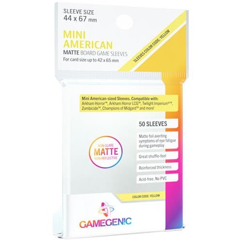 Matte Sleeves: Mini American - WiredVillage Games - Gamegenic