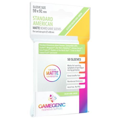 Matte Sleeves: Standard American - WiredVillage Games - Gamegenic