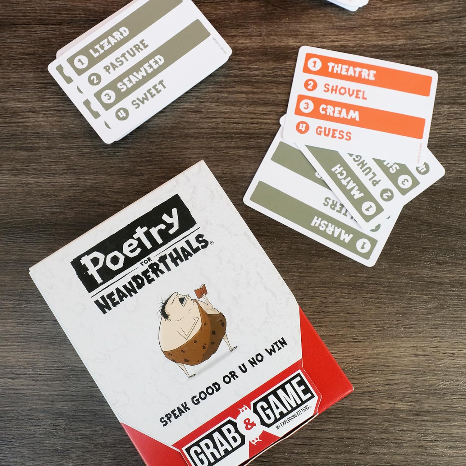 Poetry for Neanderthals: Grab & Game - WiredVillage Games - Exploding Kittens
