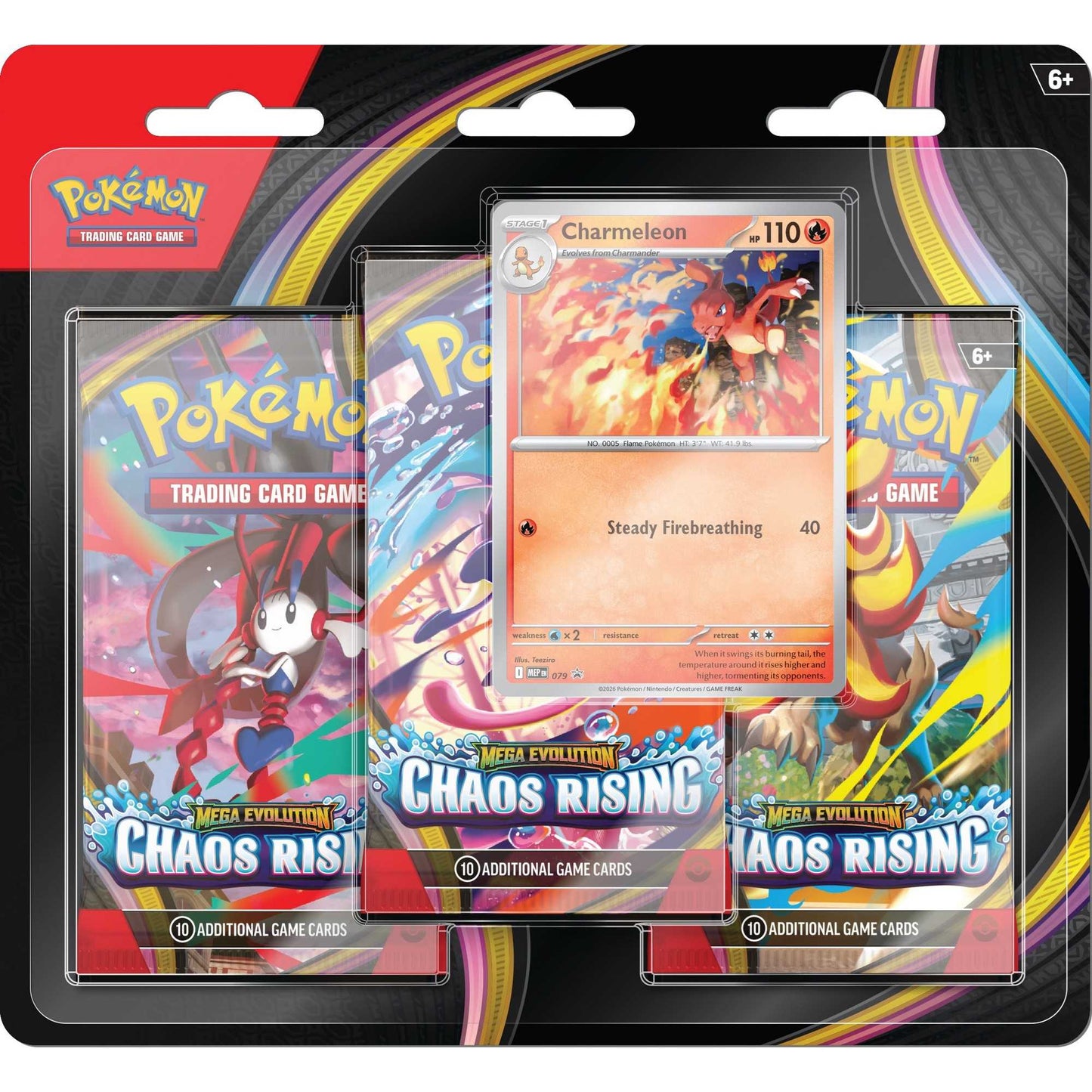 Pokémon Mega Evolution Chaos Rising 3 pack blister -