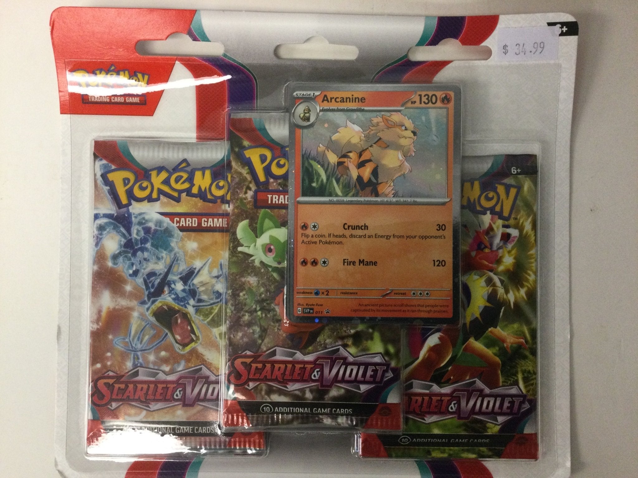 Pokémon Scarlet and Violet 3 pack of boosters - WiredVillage Games - The Pokémon Company