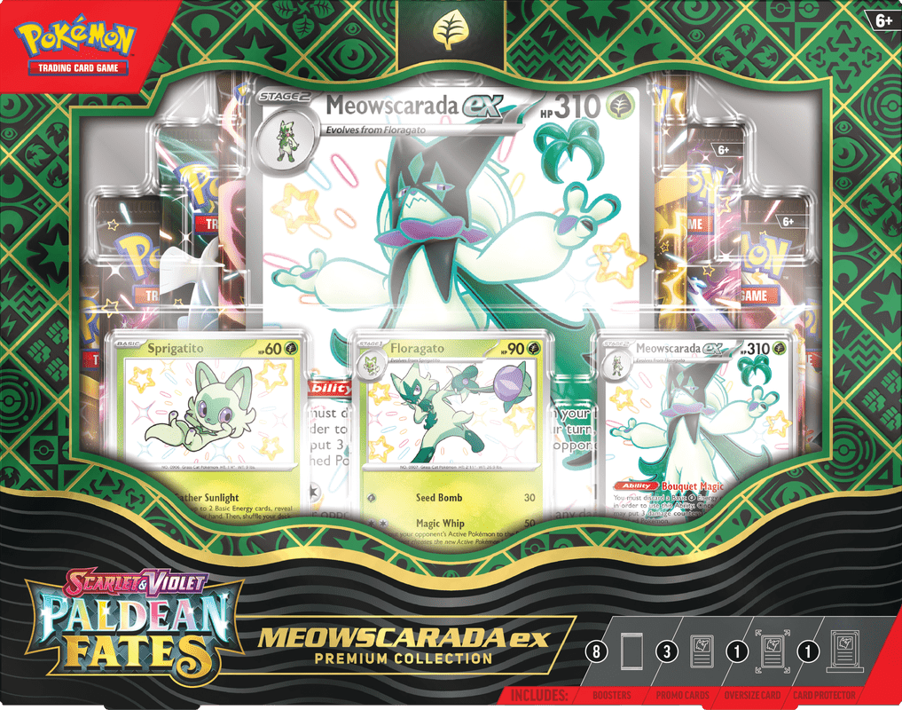Pokemon Scarlet and Violet 4.5 Paldean Fates Premium Collection Meowscarada ex - WiredVillage Games - The Pokémon Company