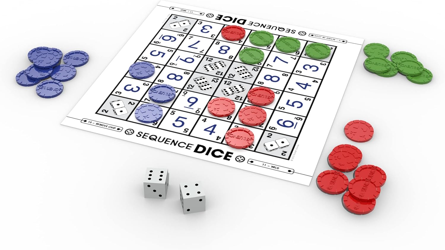 SEQUENCE Dice Peggable - WiredVillage GamesJaxx