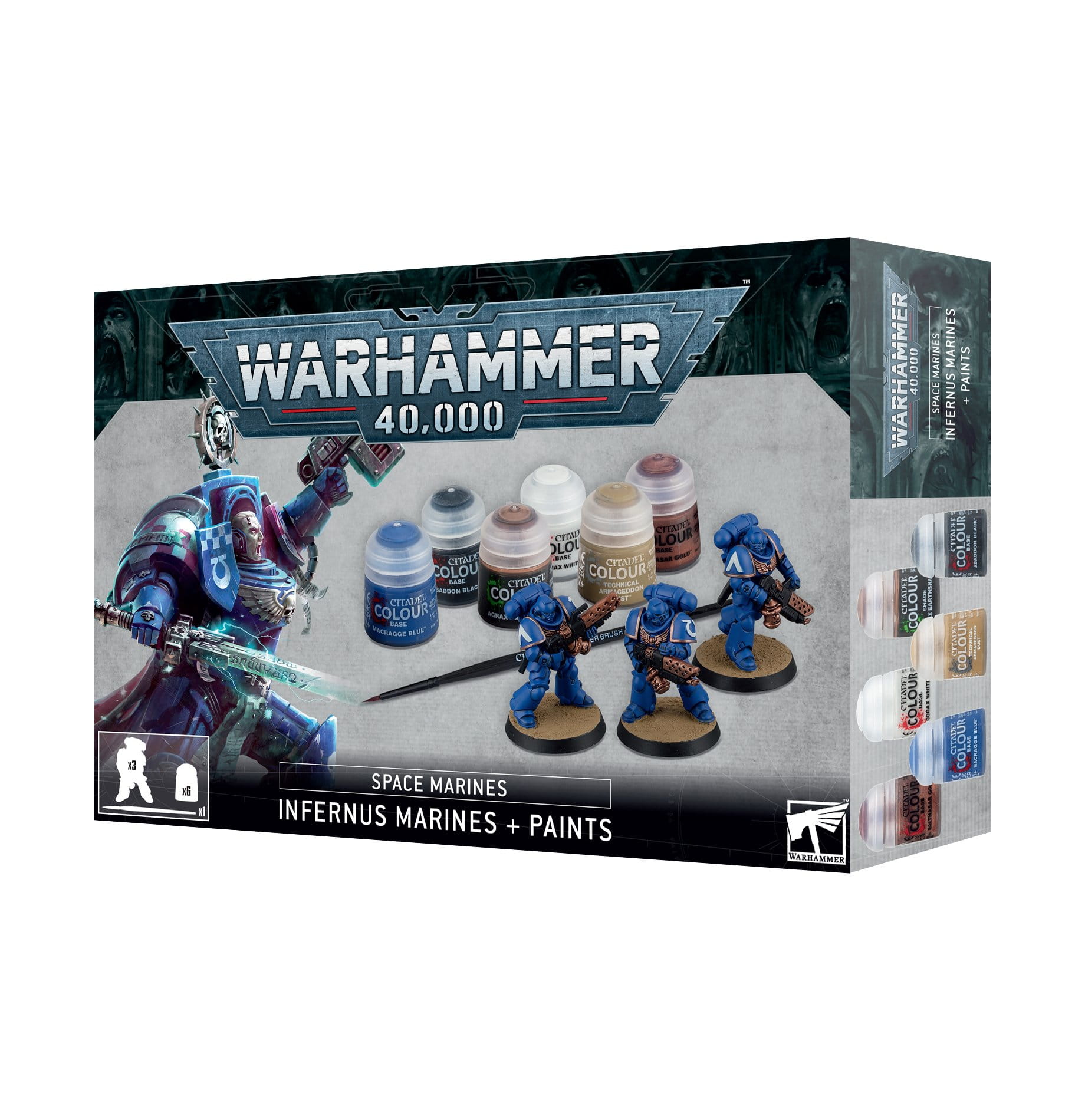 Warhammer 40,000: Infernus Marines + Paints Set - WiredVillage GamesWiredvillage Games