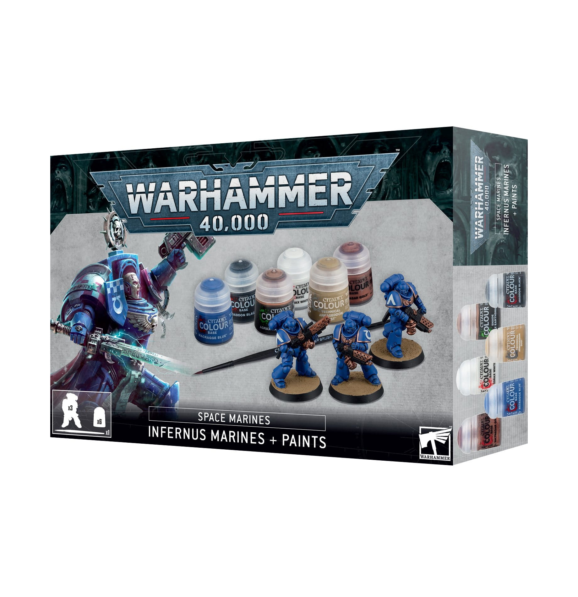 Warhammer 40,000: Infernus Marines + Paints Set - WiredVillage Games - Wiredvillage Games