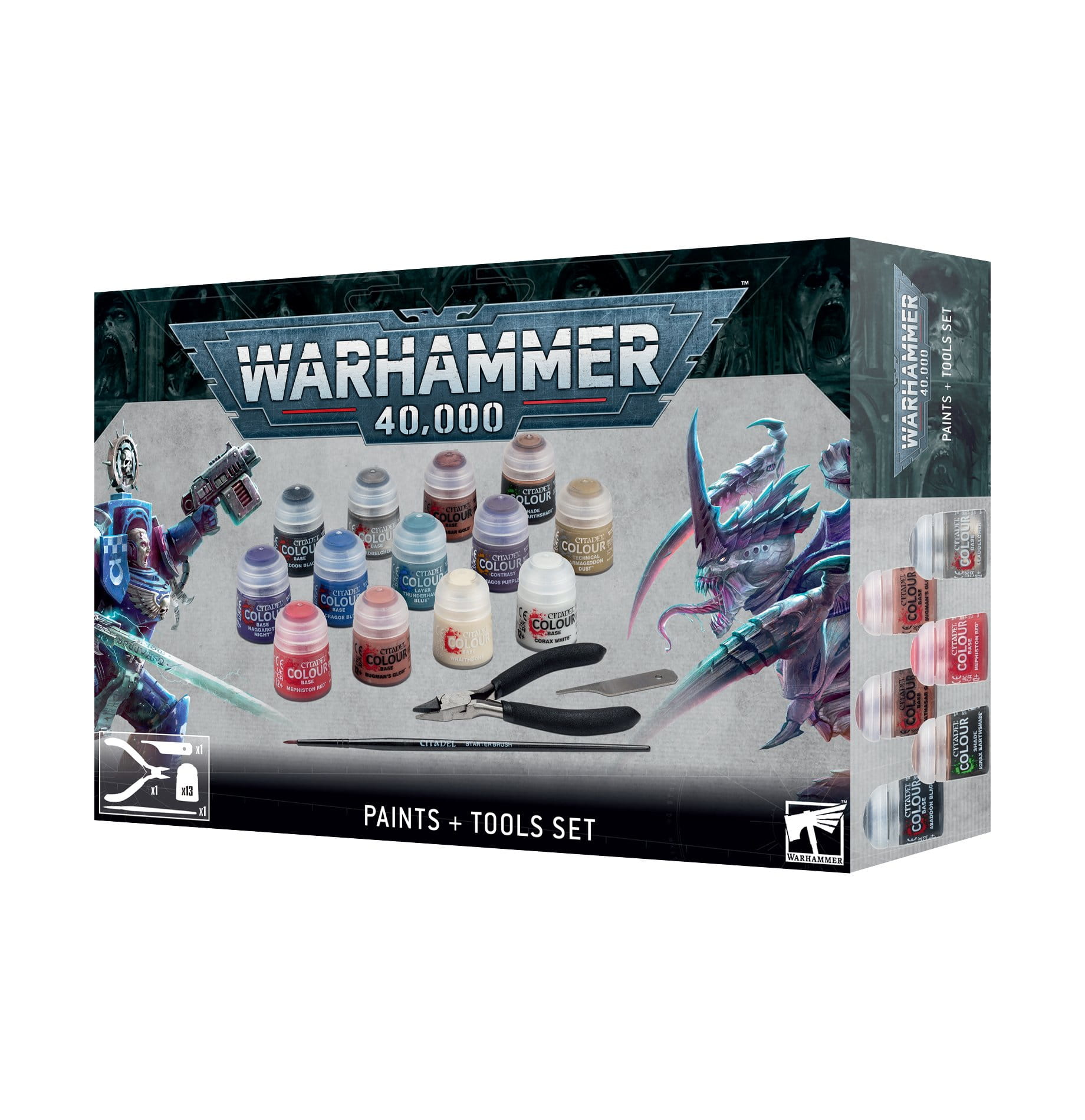 Warhammer 40,000: Paints + Tools Set - WiredVillage GamesGames Workshop