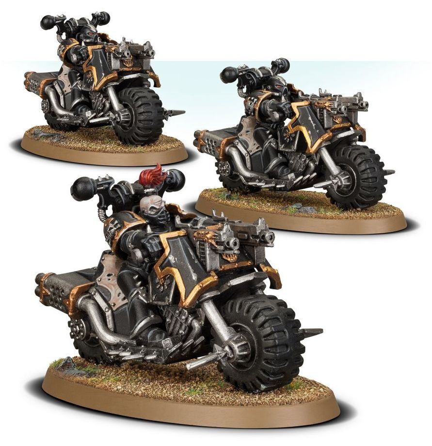 Warhammer 40k Chaos Space Marines: Chaos Bikers - WiredVillage Games - Games Workshop