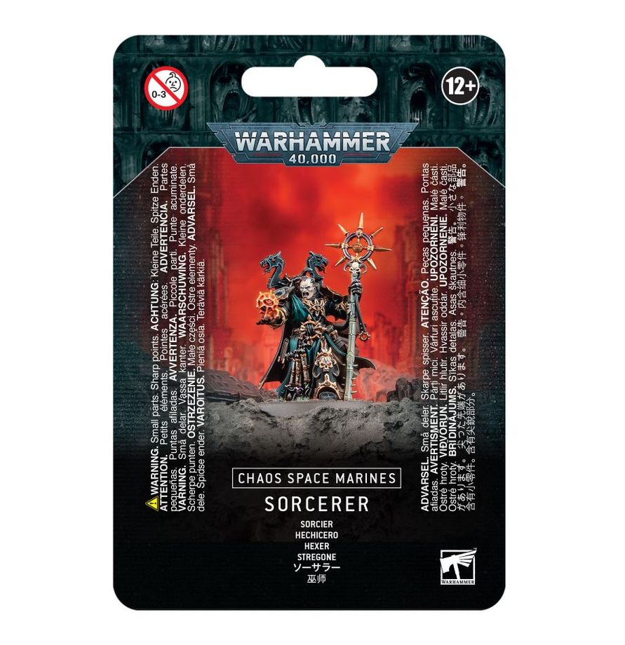 Warhammer 40k Chaos Space Marines: Sorcerer - WiredVillage Games - Games Workshop WiredVillage Games