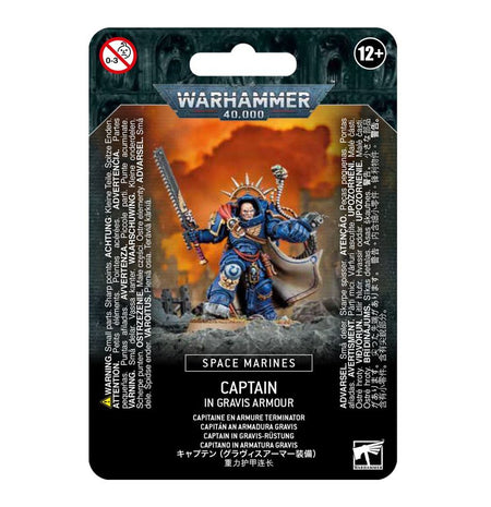 Warhammer 40k Space Marines Captain in Gravis Armour - WiredVillage Games - Games Workshop