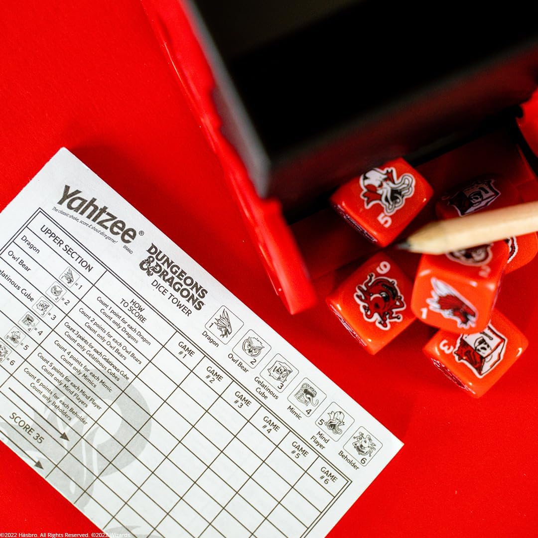 YAHTZEE: Dungeons & Dragons Dice Tower - WiredVillage Games - Wiredvillage Games