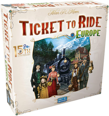 Ticket to Ride Europe Board Game 15th Anniversary Deluxe Edition