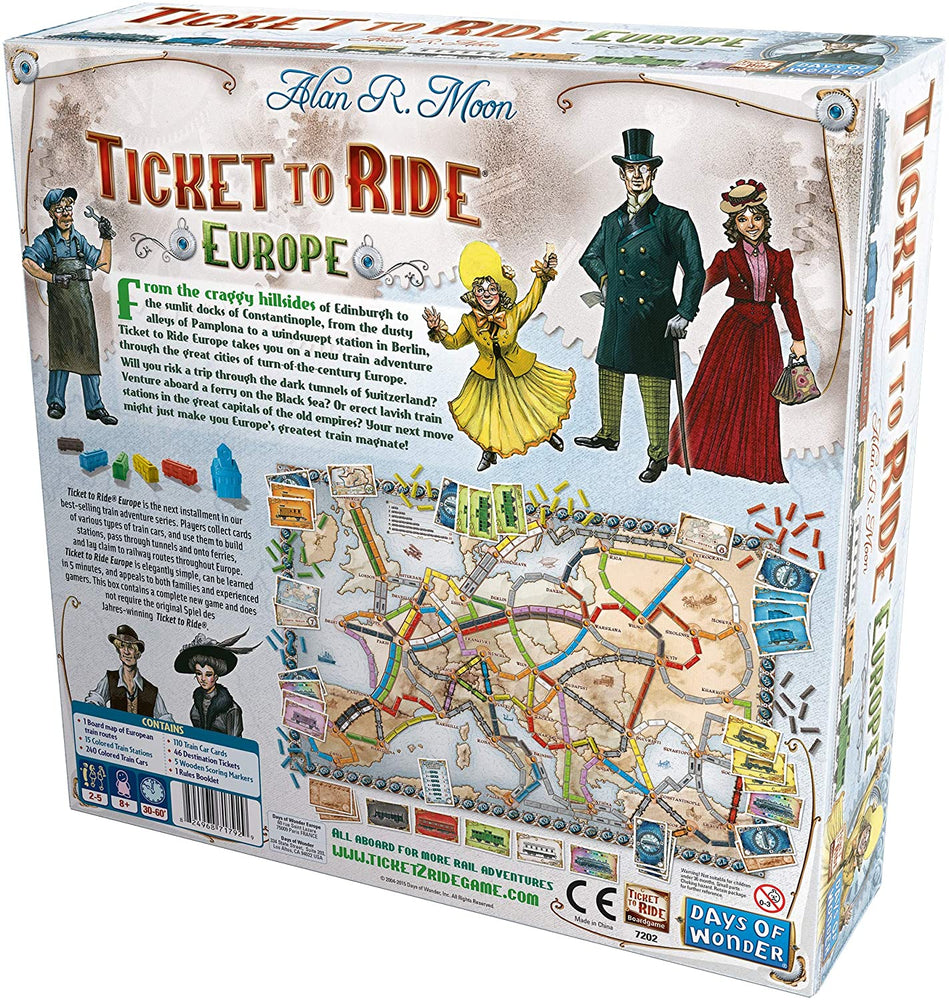 Ticket to Ride Europe Board Game