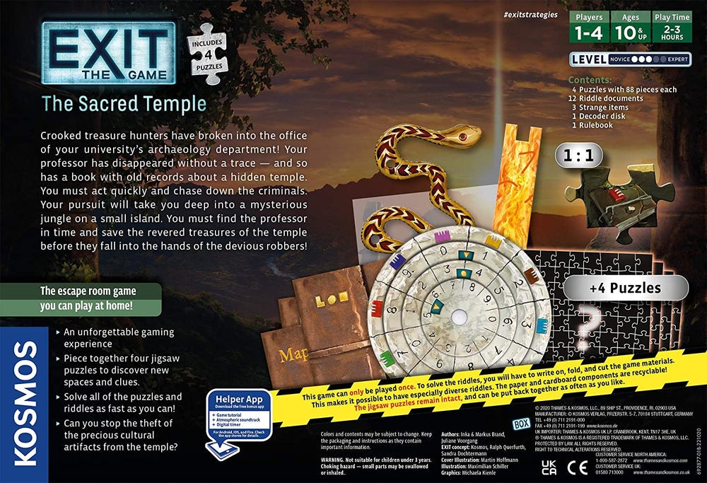 EXIT : The Sacred Temple Board Game