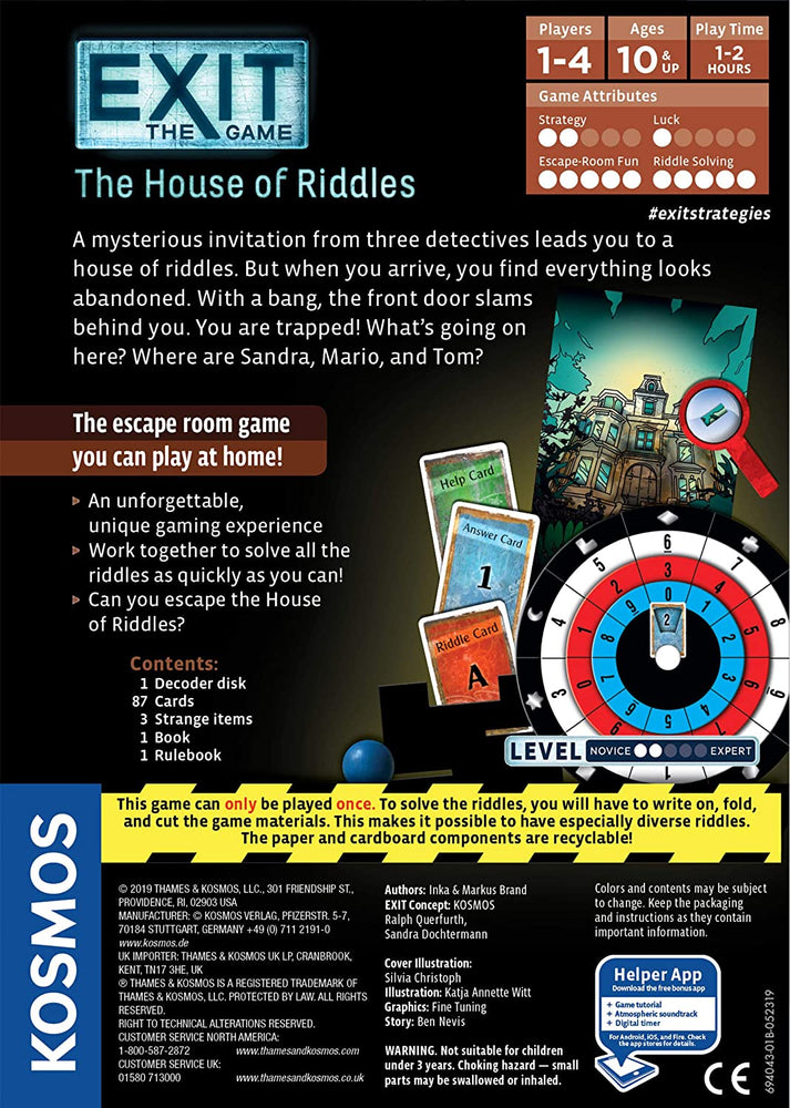 EXIT : The House of Riddles Card Game
