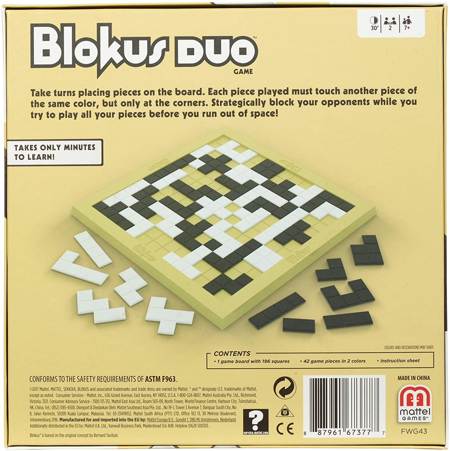 Blokus Duo Strategy Board Game - WiredVillage GamesMattel