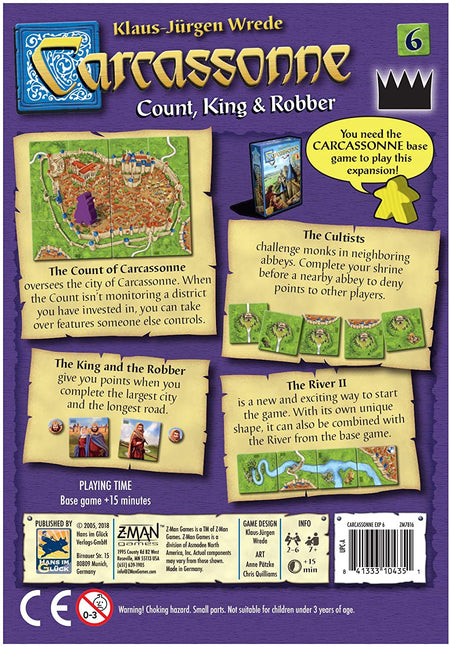 Carcassonne EXPANSION 6 : Count, King & Robber - WiredVillage Games - Z - Man Games