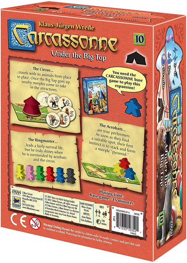 Carcassonne Under the Big Top Board Game EXPANSION 10 - WiredVillage GamesZ - Man Games