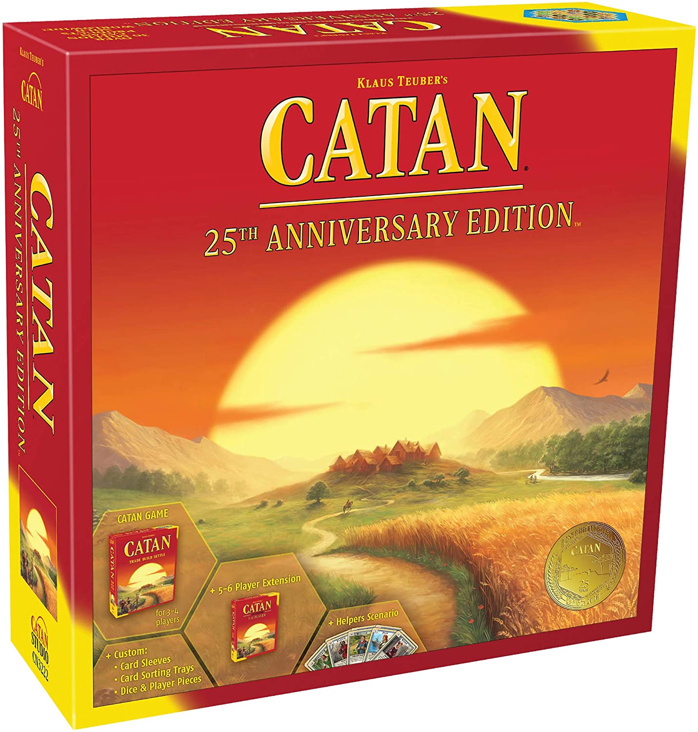 CATAN Board Game 25th Anniversary Edition - WiredVillage GamesCatan Studio