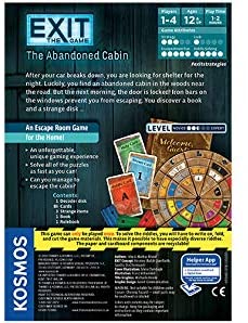 EXIT : The Abandoned Cabin Board Game - WiredVillage GamesThames & Kosmos