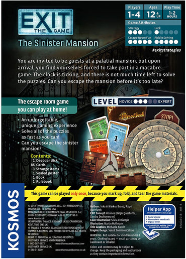 Exit: The Sinister Mansion - WiredVillage GamesThames & Kosmos