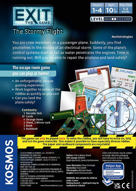 EXIT : The Stormy Flight Board Game - WiredVillage Games - Thames & Kosmos