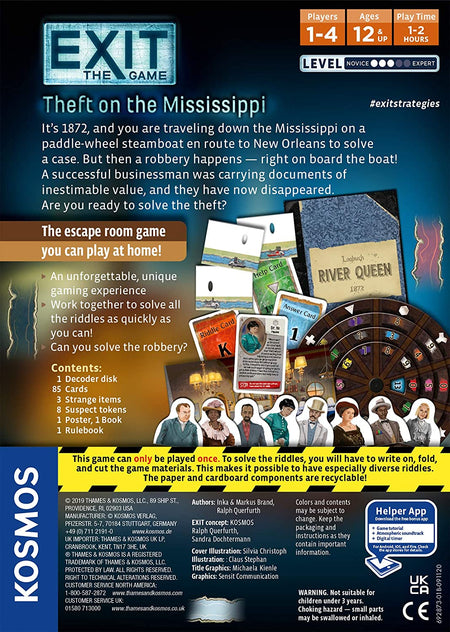EXIT : Theft on The Mississippi Card Game - WiredVillage Games - Thames & Kosmos