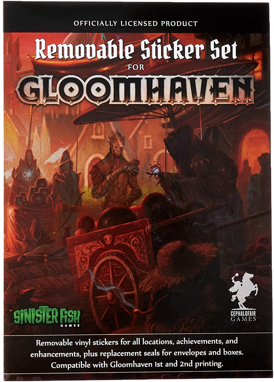 GLOOMHAVEN REMOVABLE STICKER SET - WiredVillage GamesCephalofair Games