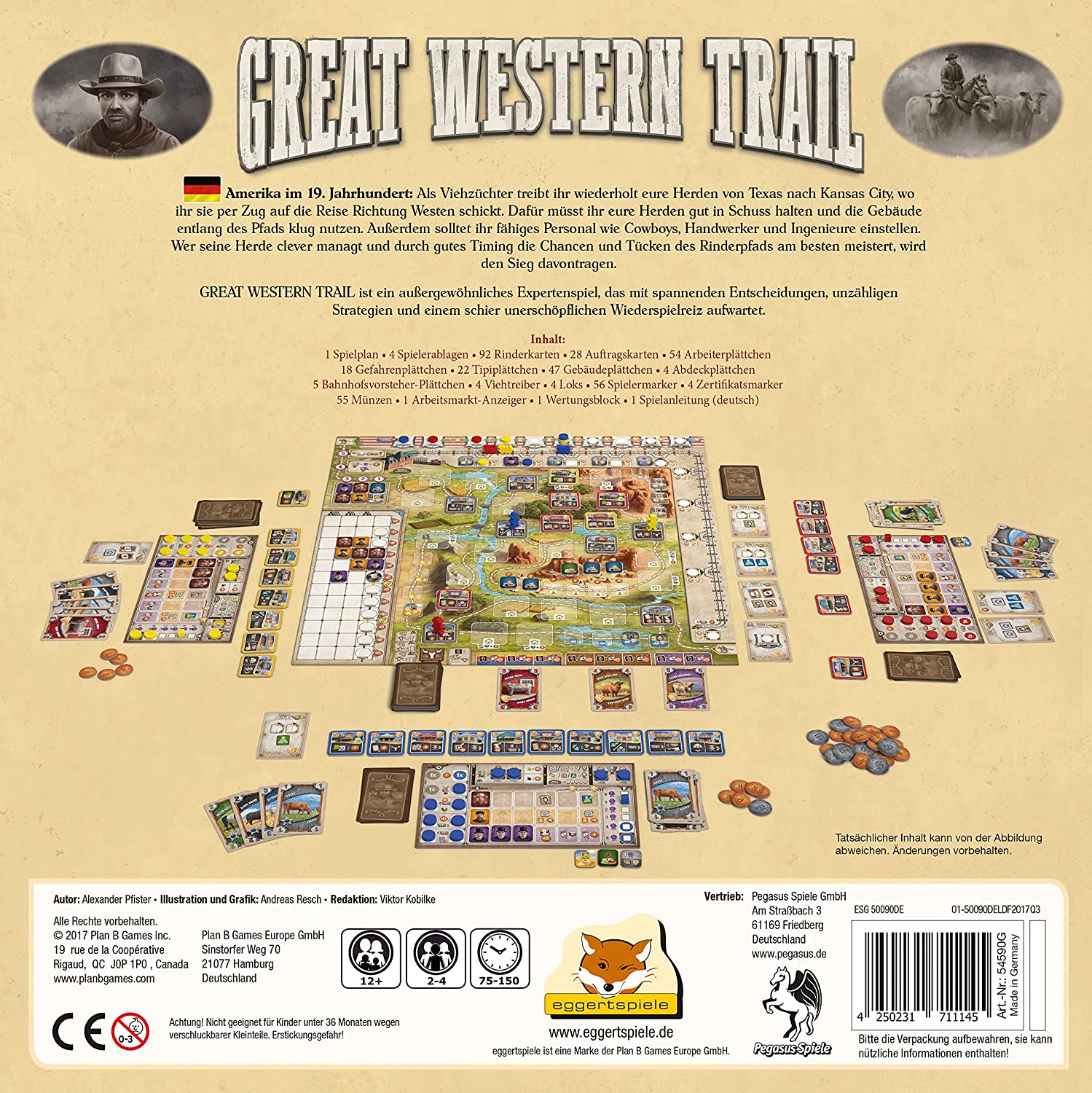 Great Western Trail Board Game - WiredVillage GamesPlan B Games