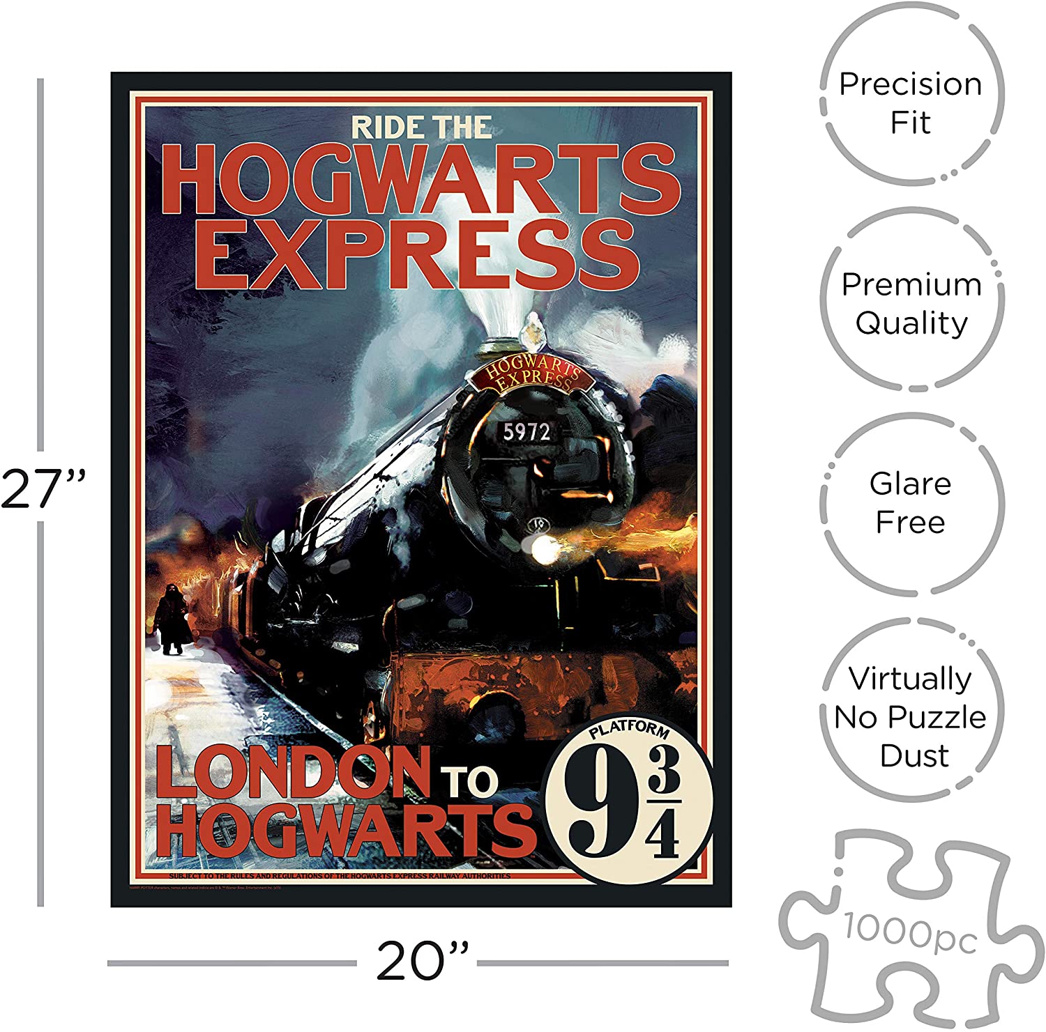 Harry Potter Hogwarts Express Train (1000 Piece Jigsaw Puzzle) - WiredVillage GamesAquarius